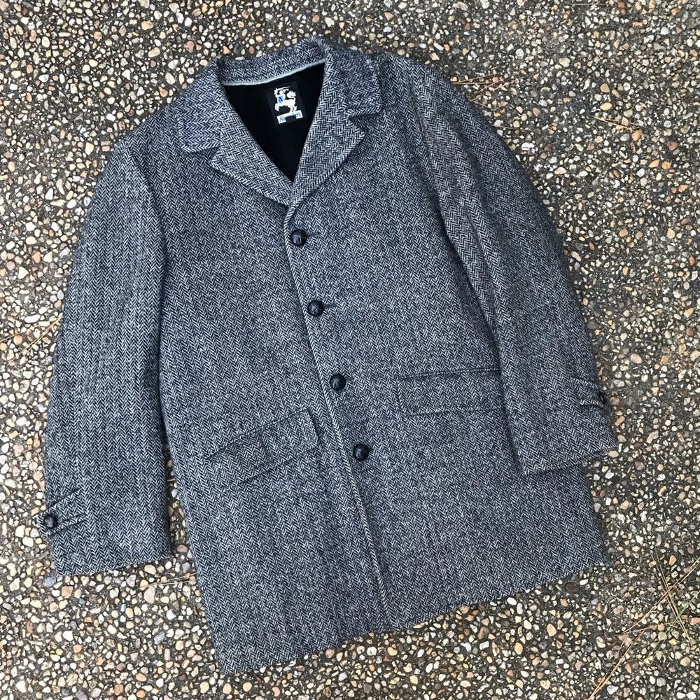Vintage Alexander’s tweed men’s wool car coat 40